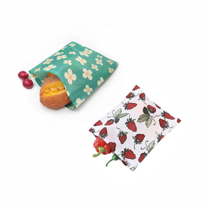 Environmentally Friendly Customized Size and Pattern Beeswax Food Wrap Bag