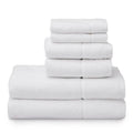 MRTONG Luxury Textured 6 Piece Turkish Cotton Bath Towel Set