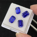Lab Grown Royal Blue Sapphire Emerald Cut Loose Stones Wholesale 1 Carat 2 Carat 3 Carat Synthetic Sapphire