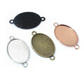 18x25mm Inner Size 3 Colors Plated Classic Style  Cameo Cabochon Base Setting Charms Pendant Necklace Findings