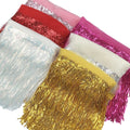 20cm Width 10Yards/pack Sequin Mesh Tassels Lace Wedding Diy Dance Dress Lace TRIM Ribbon for Sewing Supplies Craft