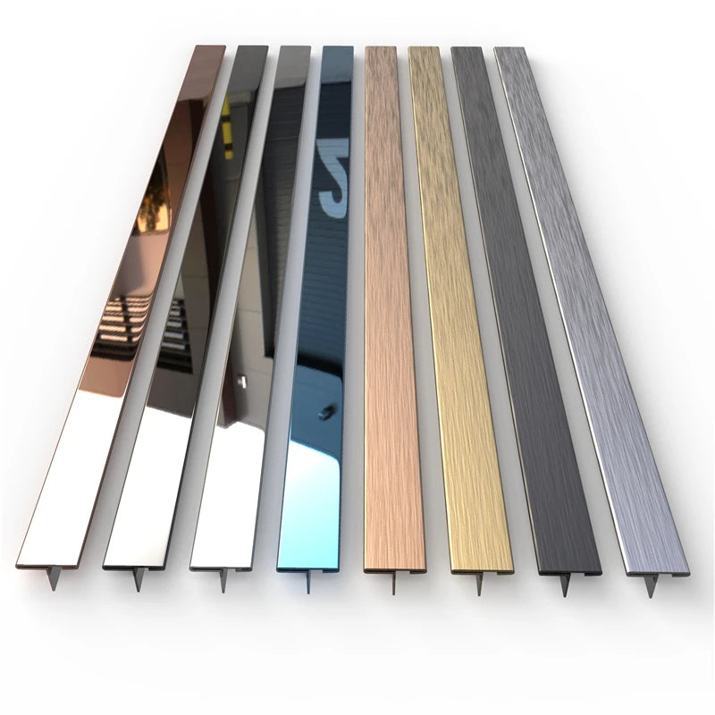 China Factory Stainless Steel T Shape Decorative Wall Panels Modern Design Tile Edge