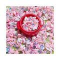 Pink Series Heart Clay Slices With Crystal Diamond Pearl Polymer Clay Sprinkles for Shaker Project Slime Crafts Accessories