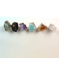 Natural Raw Stone Stud Earrings Freeform Stainless Steel Rough Gemstone Crystals Earring for Women Girls