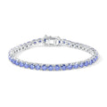 Abiding Shield Tarnish Free Custom Gold Diamond Tennis Bracelet 925 Sterling Silver GRA 4mm Dark Blue Moissanite Tennis Chains