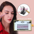 GS/WGS Factory Glueless DIY Silk Eyelashes Pre-Glued DIY Lashes Natural Thick Pre-bond Segment Clusters on Promotion