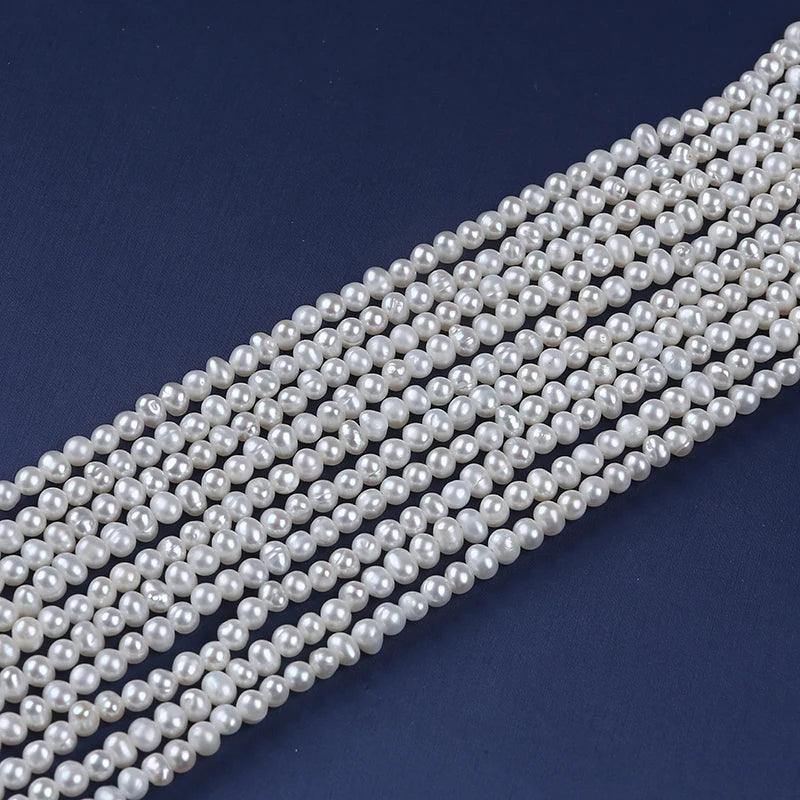 Wholesale Freshwater Pearl 3mm - 4mm Round Potato Pearls Irregular