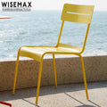 WISEMAX FURNITURE Modern Outdoor Furniture Durable Waterproof Aluminum Frame bar Chair Dining Garden Chair with Armrest