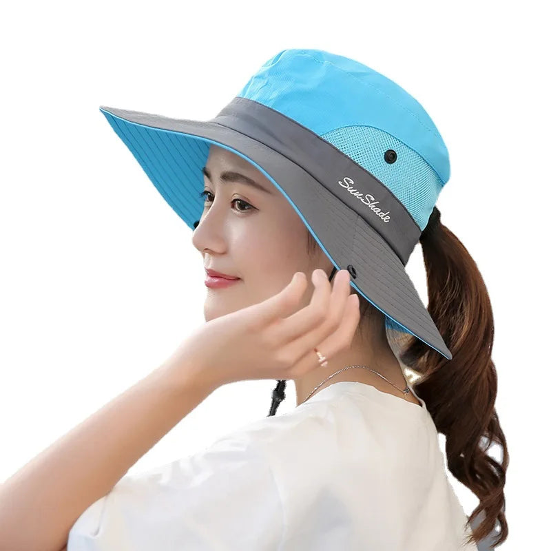 Men's Wide Brim Boonie Bucket Hat Sun Visor Cap Safari Fishman Fishing Hat Breathable Quick Dry Waterproof Cap