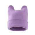 Womens Winter Cute Devil Horn Cat Ear Slouchy Crochet Knit Beanie Ski Hat Cap