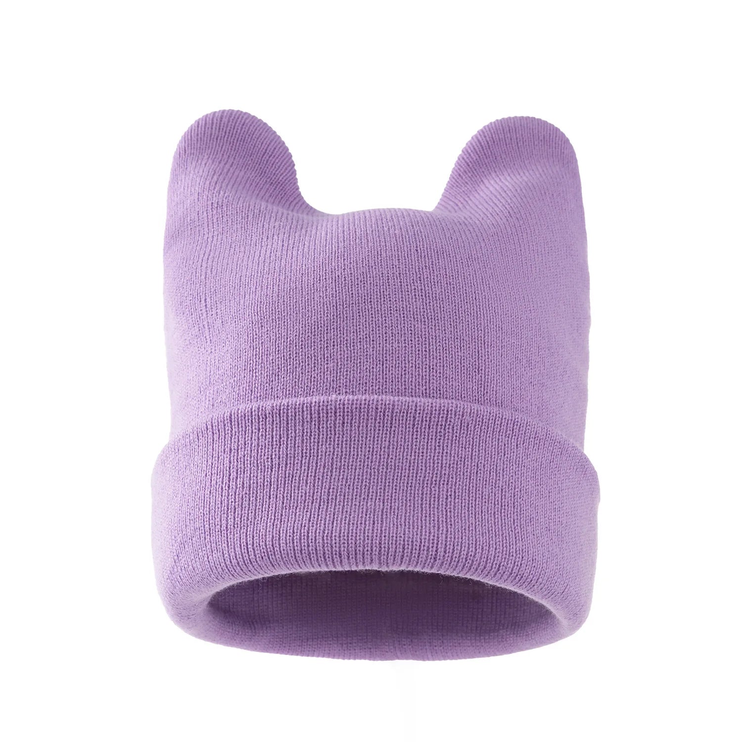 Womens Winter Cute Devil Horn Cat Ear Slouchy Crochet Knit Beanie Ski Hat Cap