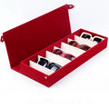 Hot Sale Pu Velvet Sunglasses Display Rack Sunglasses Display Cabinet Storage Box 2026