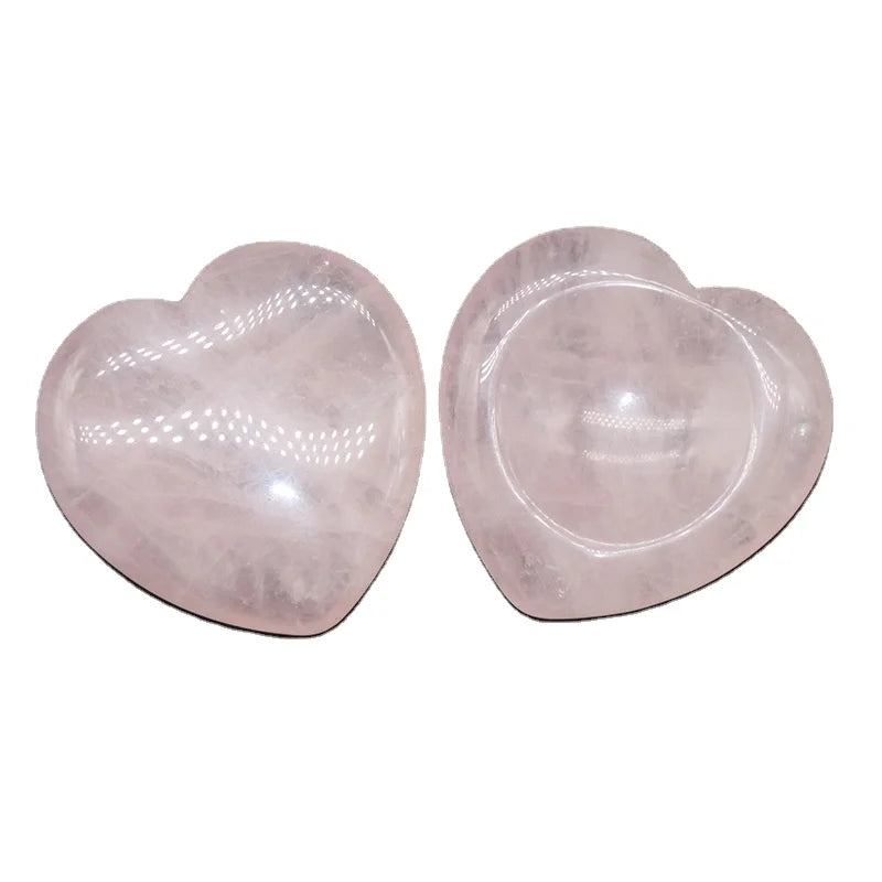 HZ Natural Rose Quartz Heart Stone Polished Heart Shaped Pocket Palm Stone Reiki Balancing Worry Stone