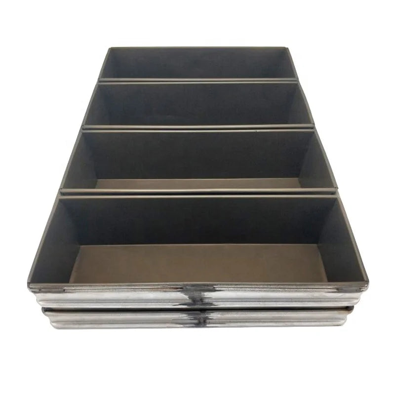 Bakeware Food Grade Non Stick coating High Sugar Easter Bun slice bread tin Bread Pan Set Strap