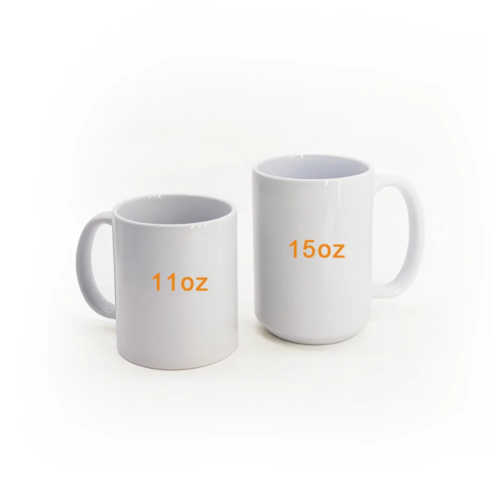 Wholesale 11oz 15oz White Ceramic Tumbler Factory Direct Customizable for Back to School Coffee Use