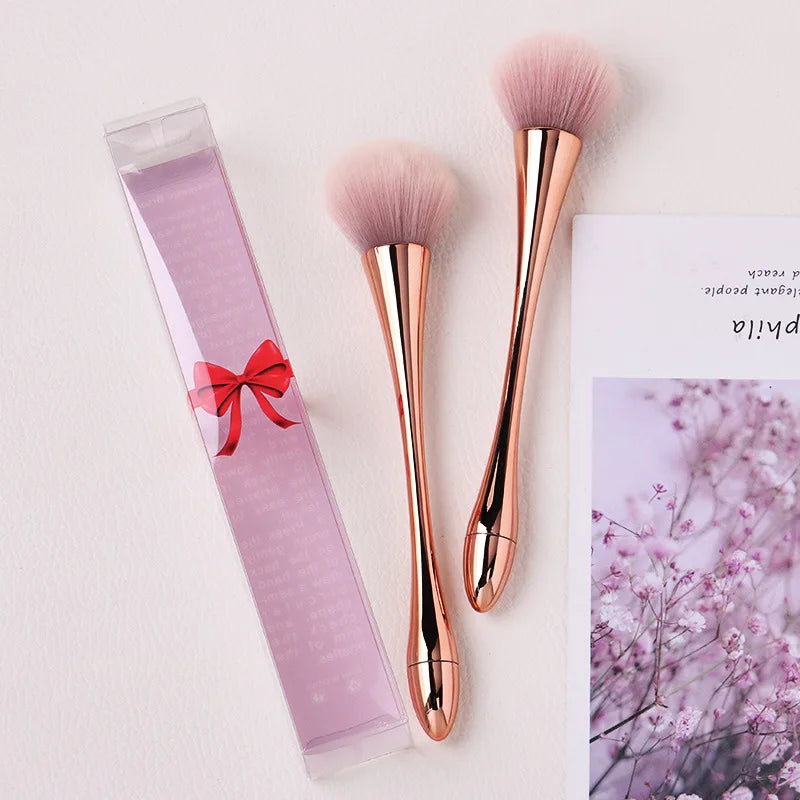 Rose Gold Mineral Powder Soft Fluffy Makeup Brushes for Foundation Blush and Highlighter Professional Makeup Brush