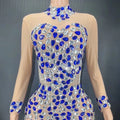 Women Sexy Thin Straps Evening Party Catwalk Suit Dance Dress Sleeve Nightclub Stage Bar Dance Party Evening Dress