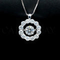 Cadermay Wholesale New Style Unique Dancing Effects 8mm Main Stone 925 Silver D VVS Pass Diamond Tester Moissanite Necklace