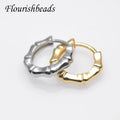 Li Wan Plaza Wholesale Jewelry Market Silver Gold Plated Round Bamboo Design Hoop Earrings for Women Girl