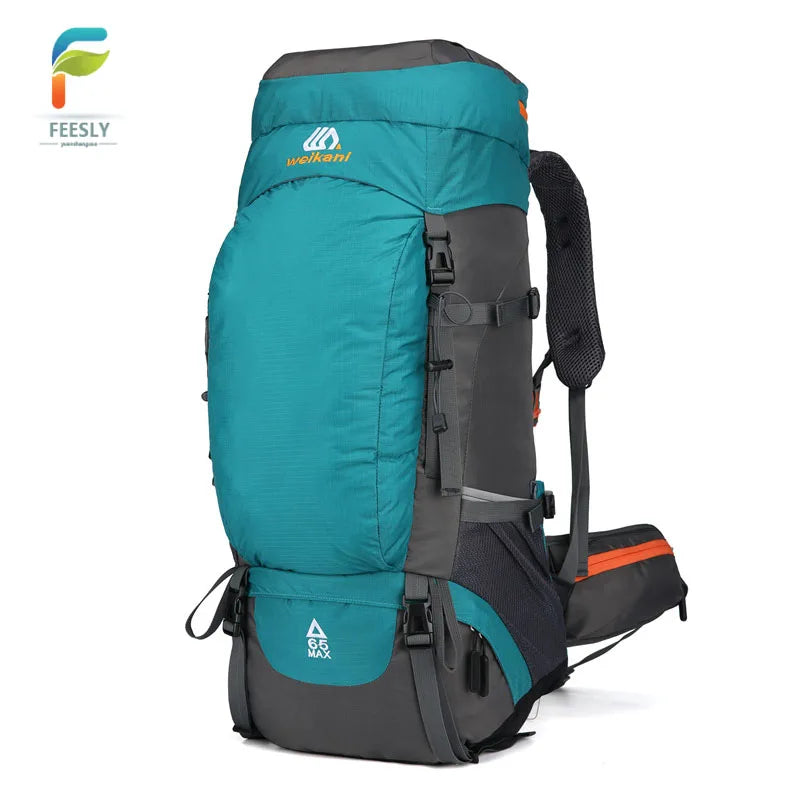 Outdoor Waterproof Travel Backpack 65l Shoulder Strap Large Capacity Sports Backpack Hiking Camping Rucksack Vintage Custom Bag