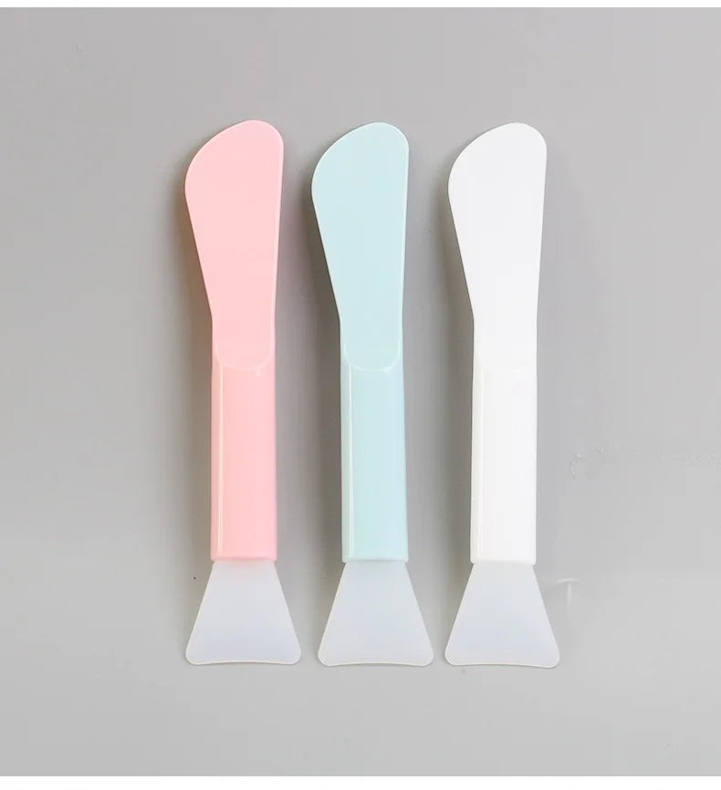 2 in 1 Reusable Double-End Face Mask Brush Washable Beauty Spatula Cosmetic Tools for Clay Cream Gel and Mud Facial Masks