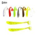 Fishing Lures for Bass Trout  Soft Bait Shad Fishing Lure Mixed Color Soft Plastic Fishing Lures
