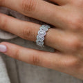 18k Gold Ring Diamond Women Wholesale Gift Jewelry  Lab Oval Diamond halo Design Engagement Ring Wedding Ring