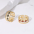 Beimai OEM Ring Fashionable Oil Drop Eye 18k Gold Stainless Steel Waterproof Open Ring