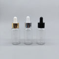 40ml Transparent PET Plastic Bottle Aluminum Plastic Dropper Screen Printing for Essential Oil Hair Oil Serum Lotion Packaging