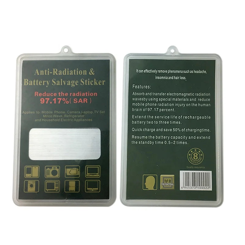 4G 5G Blocker Anti Radiation Mobile Phone Sticker EMR EMF Protection Mobile Chip Negative Ions 1500cc 24K Gold Scalar Quantum