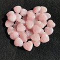Natural Crystal Love Shape Healing Stone Puffy Thumb Pocket Gemstone Heart for Meditation