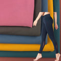 Polyester Four Way Spandex Plain Dyed Double Faced Brush Fabric for Sports Leggings