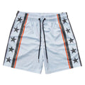Streetwear Oem Wholesale Basketball Custom Sublimation Customizable Printed White Micro Pin Stripe Mens Mesh 7in Shorts