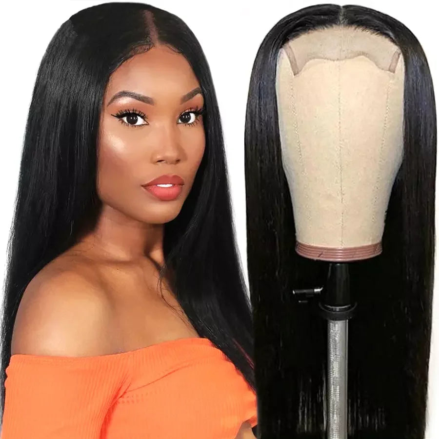 Wholesale Brazilian Straight Lace Front Human Hair Closure Wigs for Black Women Virgin Cuticle Aligned 4X4 Lace Closure Wig