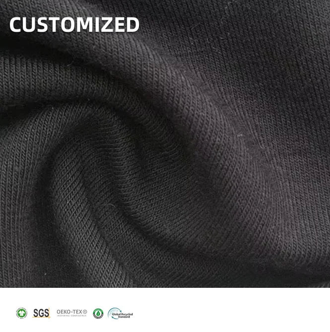 Warehouse Stock Black Bamboo Spandex Jersey Fabric Eco-Friendly Organic Knitted Fabric for Activewear & T-Shirts (Girls/Boys)