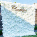 Macrame Silk Rose Flower Decor Wedding White Rose Flower Wall Backdrop