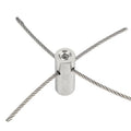 Cross Clamp Hubs Climbing Plants 316 Stainless Steel Wire Rope Clamp Green Wall System Cable Trellis for 1/8'' Cable