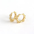 Bohemian Sterling Silver 925 Minimal Tiny Ring Circles Small Diamond Micro Pave Gold Huggie Hoops CZ Stone Hoop Earrings