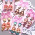 GT Children Earrings Jewelry Cartoon Princess Little Girls Heart Drop Pendants Clip on Kids Earrings