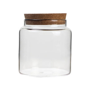Factory Manufacturers Hermetic 500 ml Glass Jar with Cork Top Lid