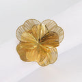 Christmas Napkin Rings Gold Multi-Layered Floral Napkin Rings