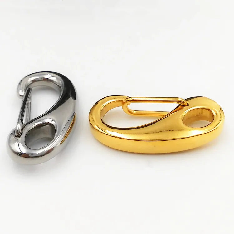 18K Gold Plated Stainless Steel Lobster Clasp Hook DIY Leather Bracelet Jewelry Making Connectors Components Jewelry Findings