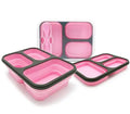 Wholesale Collapsible and Leakproof Space Saving Food Storage Containers with 3 Compartments Foldable Lunch Food Container