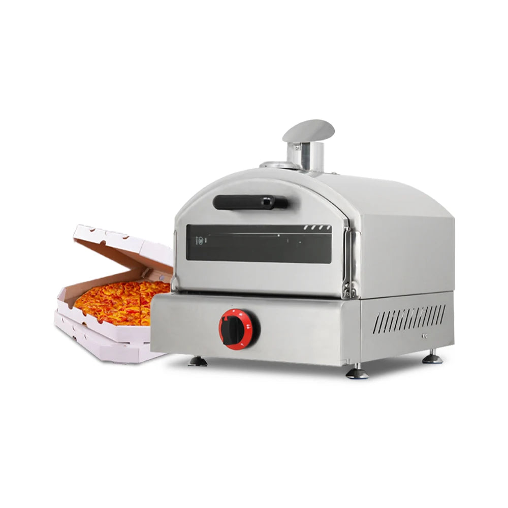 Manufacturer Mini Pizza Oven 16 Inch Lpg Stainless Steel Outdoor Gas Pizza Oven for Home Gas Pizza Oven Outdoor With Round Stone