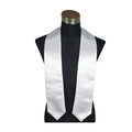 White Sublimation Satin Stole Sash Girls' Winter Graduation Blank Plain Logo Accessory