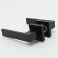 Modern Black Square Tube Door Handle Latest Design with Zinc Alloy & Split Type for Bathroom Bedroom Hotel Apartment Factory OEM