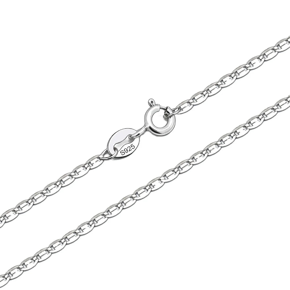 925 Sterling Silver Chain Arc Wave Marina Chain Silver Chain Necklace Fashion Jewelry Necklaces