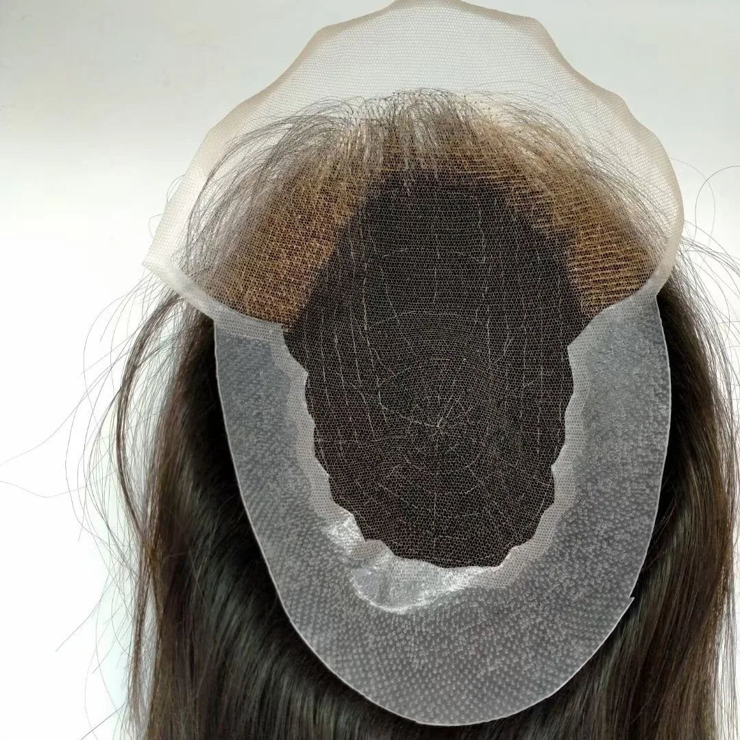Stock 613 Blonde Natural HairLine Q6 Lace With Pu Base Women Topper for Thinning Hair Women
