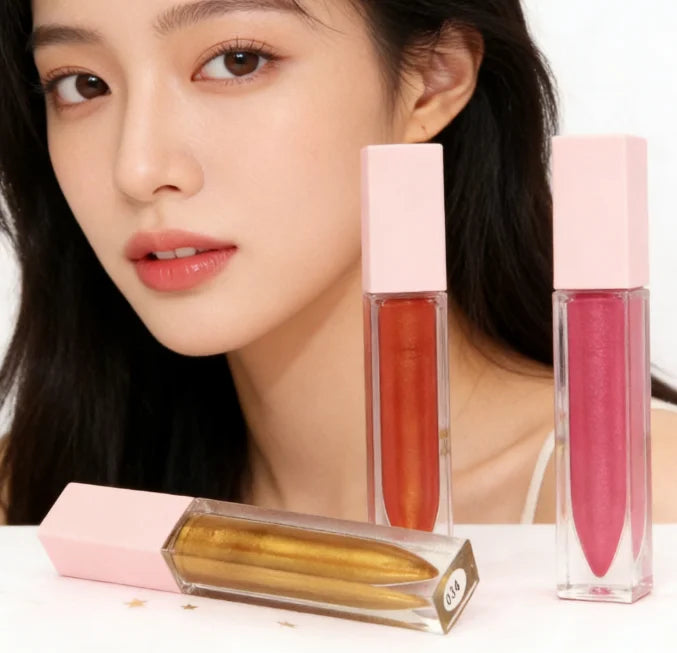 Private Label High Shine Lip Gloss Custom Logo Vegan Lipstick with Waterproof Moisturizing Formula for Lips