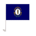 12x18 Inches Polyester Printing Custom Kentucky Car Window Flag With Holder